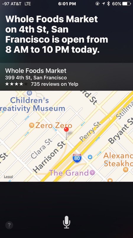 Find out how late the store is open with Siri